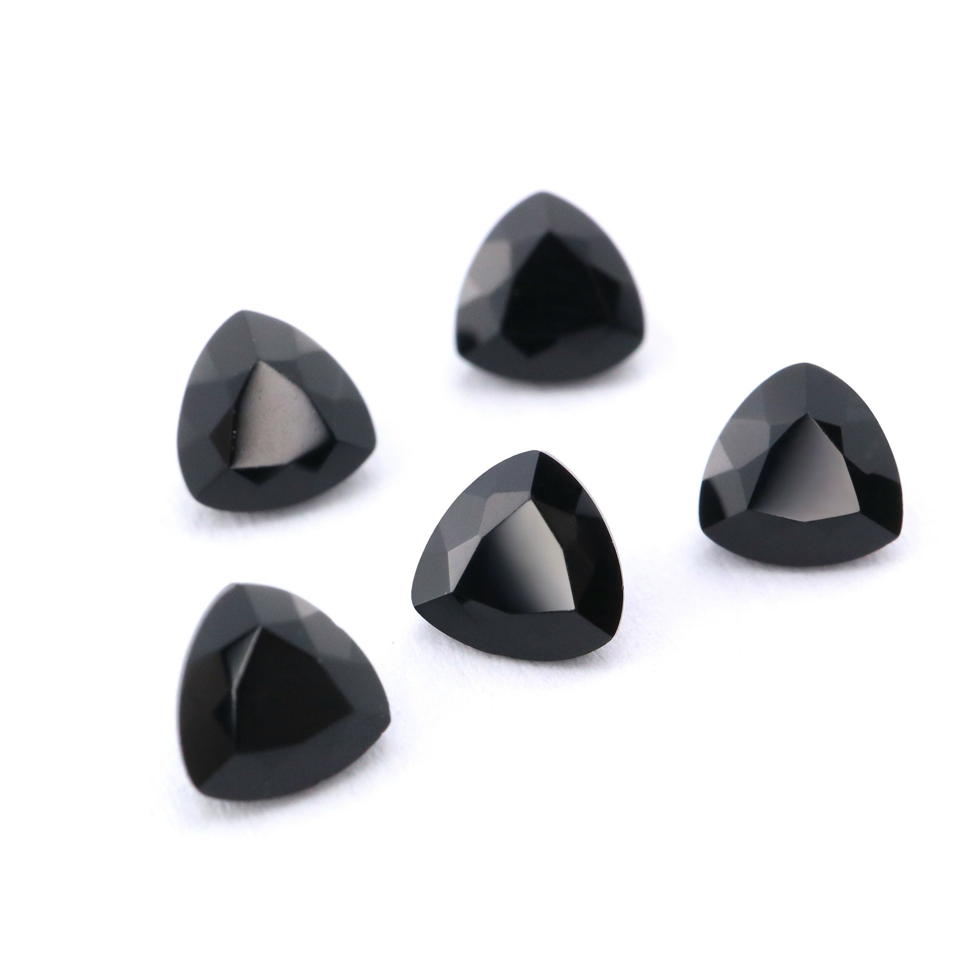 5Pcs 4MM Natural Trillion Black Onyx Faceted Cut Triangle Loose Gemstone Nature Semi Precious Stone DIY Jewelry Supplies 4160028 - Click Image to Close